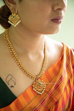 Kasula Peru, Indian Temple Jewellery, Simple Long Necklace, One Gram Gold Jewellery, Gold Jewellery Collection, South Indian Temple, Jewellery Kundan, Gold Jewels Design, Gold Jewellry