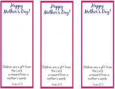 two mother's day bookmarks with the words happy mother's day written on them