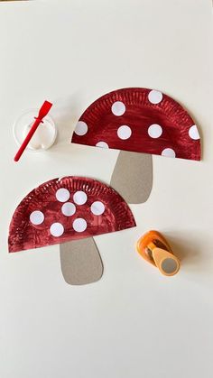 paper plate mushroom craft for kids to make