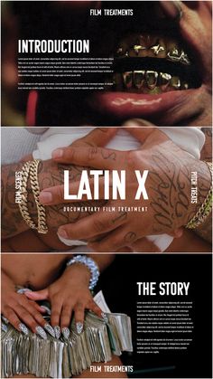 Director's pitch treatment for a documentary Latin X film. Documentary Design Layout, Documentary Graphic Design, Photo Infographic Design, Creative Director Website Design, Documentary Pitch Deck, Creative Pitch Deck Design, Pitch Deck Design Creative