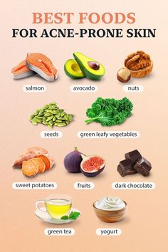 Best Foods For Skin, Foods For Healthy Skin, Bad Acne