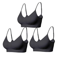 PRICES MAY VARY. SEAMLESS MATERIAL- Bralettes for women. 92% Nylon/8% Spandex. Comfortable and breathable, best choice for your daily wear MEDIUM SUPPORT BRA- Bralettes for women with support. Wide band hem provide support for your bust, 4-WAY stretch for great flexibility, reduce friction and injury during daily exercise FEATURE- Sleep bras for women. Adjustable spaghetti straps offer stability and comfort & Removable pads & Non-wired, promotes the comfort level APPLICABLE OCCASIONS- Seamless p Hospital Bag Essentials, Low Intensity Workout, Sleep Bra, Sport Bras, Daily Exercise, Padded Bralette, Yoga Sports Bra, Everyday Bra, Support Bras