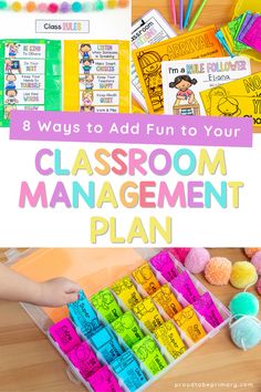 the classroom management plan is organized and ready for students to use it on their own