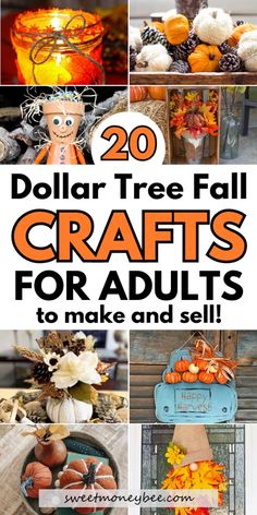 dollar tree fall crafts for adults to make and sell