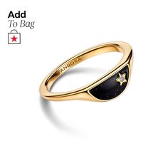 in stock Black Enamel Diamond Ring For Gift, Gold Diamond Ring With Black Enamel, Gift Black Enamel Diamond Ring, Black Enamel Diamond Ring Gift, Gold Diamond Ring With Black Enamel For Gift, Stone Rings, Cubic Zirconia, Gold Rings, Shoe Accessories