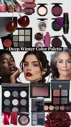 Deep Winter Color Palette, Deep Winter Palette Outfits, Winter Skin Tone, True Winter Color Palette, Deep Winter Palette, Deep Winter Colors, Winter Color Palette, Spring Palette, True Winter