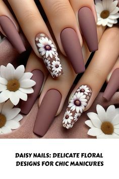 Normal Nails, Mom Nails, Travel Nails, Daisy Nail Art, Chic Manicure, Fall Blue, Nails Dark, Chic Nail Art, Pink Fall