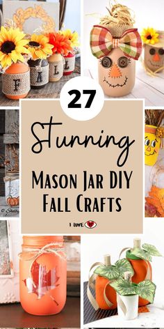 mason jar crafts Mason Jar Diy Crafts, Jar Diy Crafts, Maple Leaf Mason Jars, Activities Coordinator, Thanksgiving Mason Jar, Mason Jar Gifts Recipes, Fall Mason Jar Crafts, Mason Jar Pumpkin, Pilgrim Hats