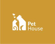 the logo for pet house, which is designed to look like a dog and cat