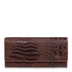 Leather Clutch Wallet RFID - Hornback Croco #HB726 | Jack Georges Hand Made Leather, Ladies Wallet, Leather Clutch Wallet, Membership Card, Wallets For Women Leather, Ladies Clutch, Buffalo Leather, Clutch Wallet, Leather Clutch