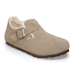 London Shearling Suede Leather Taupe | BIRKENSTOCK Birkenstock London, Van Accessories, Suede Leather Shoes, Natural Design, Zermatt, Unisex Shoes, Reykjavik, Perfect Shoes, The London