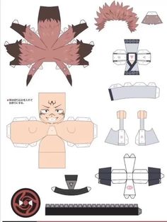 the paper doll is made to look like an anime character