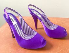 Moschino NIB Size 9 / 39 Jewel Purple Silk Peep Toe Slingback Heels Shoes For Sale at 1stdibs. #moschino Sling Back, Purple Silk, Slingback Heel, Plum Purple, Silk Satin, Sling Backs, Purple Color, Moschino, Shoes Sandals