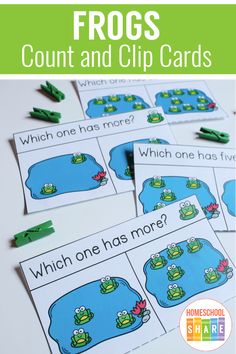 frog counting game for kids to practice counting