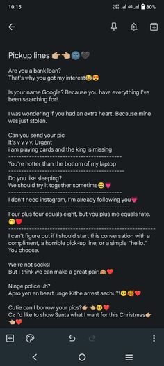 For Girlfriend/boyfriend/crush Lines For Boyfriend, Best Flirting Lines, Clever Pick Up Lines, 365 Jar, Pick Up Line, Pick Up Lines Funny, Clever Captions, Clever Captions For Instagram