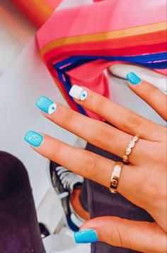 Evil Eye Nails, Blue Preppy, Super Cute Nails, Vintage Nails, Cute Acrylic Nail Designs, Summer Acrylic Nails, Toe Nail Designs, Beautiful Nail Designs