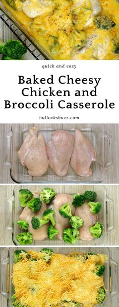 baked cheesy chicken and broccoli casserole with cheese