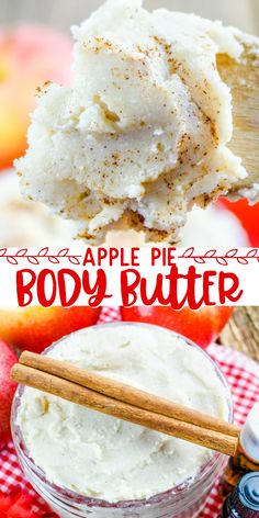 Diy Apple Pie, Body Butter Recipe Homemade, Diy Sugar Scrub Recipe, Diy Apple, Body Scrub Recipe, Lotion Recipe