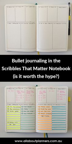 scribbles that matter bullet journal notebook review pro and cons worth the money dot grid Writing Rules, Planner Goals, Dotted Journal, Grid Journal, Reflection Journal, Grid Journals, Bullet Journal Hacks, Bullet Planner, Dot Grid Journal