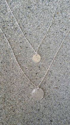 Small sterling silver necklace hammered Circle layering Tiny Charm, Metal Products, Solid Gold Jewelry, Layering Necklace, Necklace Sterling Silver, Sterling Silver Charm, Sterling Silver Necklace, Charm Necklaces, Metal Jewelry