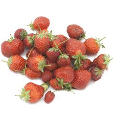 a pile of strawberries sitting on top of each other