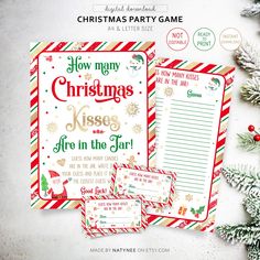 christmas party game cards and games for kids