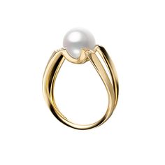 The primary material of this ring is 18k Yellow Gold, and it features an Akoya Pearl as the primary gemstone with a secondary diamond gemstone. This ring is a part of the M Collection and has a total carat weight of 0.04. Timeless Rings, Cultured Pearl Ring, Timeless Ring, Akoya Pearls, Pearl Ring, Cultured Pearls, Diamond Gemstone, Gold Bands, Jewelry Accessories