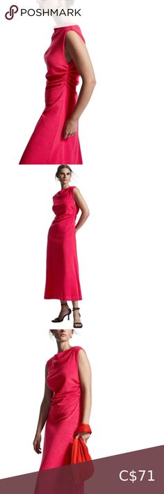 COS cerise bright pink cowel neck toweling midi dress XS Terry Cloth Dress, Hot Pink Dresses, Resort Wear, Dresses Xs, Bright Pink, Cowl Neck, Midi Dress, Dress Es, Maxi Dress