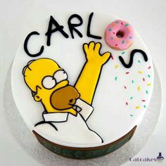 a cake with the simpsons character on it