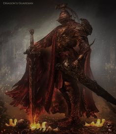 Fantasy Guardian, Warrior Dragon, Bloodborne Concept Art, Metal Gear Solid Series, Gothic Fantasy Art, Knight Armor, Medieval Knight, Game Inspiration