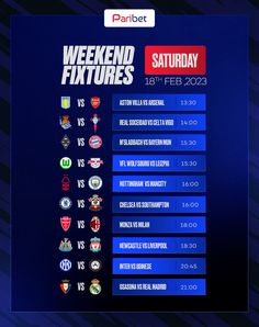 an image of the weekend fixtures on tv