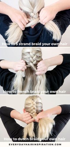 Braids For Beginners, Hair For Beginners, Braid Your Own Hair, French Braids Tutorial, How To Braid, Dutch Braid Hairstyles, Braiding Your Own Hair, Hair Charms, French Braid Hairstyles