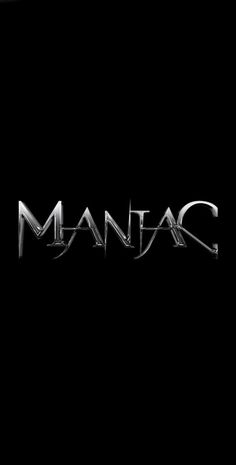 the mantac logo is shown in black and white, with silver letters on it