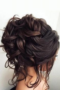 Loose Curly Updo, Updo Loose, Loose Curls Hairstyles, Romantic Wedding Hair, Curly Wedding Hair, Curly Updo, Hairstyles Updo