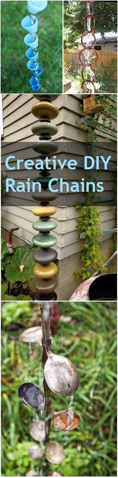 the cover of creative diy rain chains