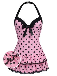 Shop Vintage Swimsuit Online | Retro Stage Kawaii Swimsuit, Retro Stage, Mcbling Fashion, Plus Size Pink, 2000s Clothes, Halter Swimsuit, Vintage Swimsuit, Cute Bathing Suits, 2000s Fashion Outfits