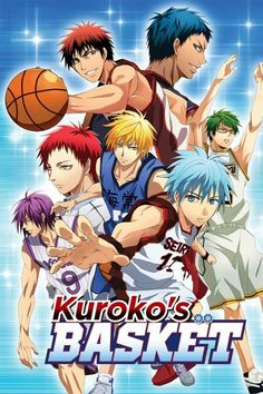 an anime movie with many different characters and numbers on the cover, including basketball players