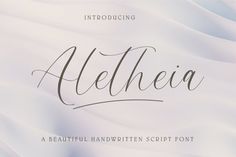 the word aletheia written in cursive script