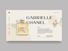 an ad for the perfume brand, garbelle chanel