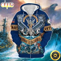 Premium Unique U.S. Navy Veteran Zip Hoodie Unique 3D designs, with many themes for you to choose from: Festivals, animals, people. Our product will i... United Nation, Fall Is Coming, Navy Veteran, Hoodie Zip, U S Navy, Hoodie Material, Seasons Of The Year, Bomber Jackets, Proud To Be