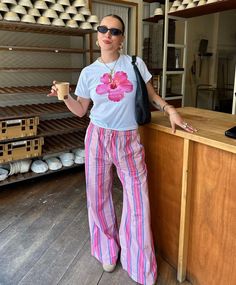 Gabrielle Pants Pink Stripe Pants, Outfit Look, Summer 24, Mode Inspo, Looks Style, Clothes Gift, Outfits Casuales, Aesthetic Outfits