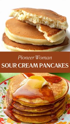 Pioneer Woman Sour Cream Pancakes Pancakes Sour Cream, Pancake Recipe With Sour Cream, Edna Mae's Sour Cream Pancakes, Sour Cream Pancakes Recipe, Pancakes With Sour Cream, Banana Sour Cream Pancakes, Sour Cream Eggs, Sour Cream Pancakes Pioneer Woman, Ways To Use Up Sour Cream