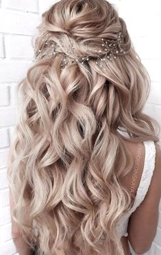 Half Up Half Down Hair Prom, Bridesmaid Hairstyles Half Up Half Down, Bridesmaid Hair Half Up, Bridesmaid Hair Down, Wedding Hairstyles Half Up Half Down, Long Curls, Bridesmaid Hair Updo, Wedding Hair Down