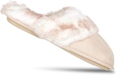 This Jessica Simpson Faux Fur Memory Foam Slipper was designed with style and comfort in mind. The cozy slipper is plush on the inside while having an anti-slip sole to prevent you from sliding or slipping. Machine washable for easy cleaning. Cozy Beige Round Toe Slippers, Comfy Cream Slippers With Soft Detail, Cream Colored Comfy Slippers With Soft Detailing, Comfortable Flat Faux Fur Slippers, Comfortable Faux Fur Flat Slippers, Comfy Soft Cream Slippers, Comfy Cream Soft Slippers, Cozy Super Soft Beige Slippers, Cream Soft Comfy Slippers