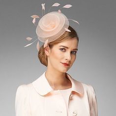 Evening Hat, African Hats, Run For The Roses, Bridal Fascinator, Derby Fascinator, Crazy Hats, Shell Pink