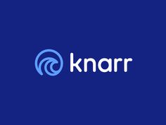 the knar logo on a blue background