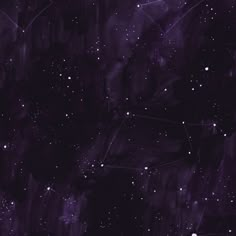 an image of the night sky with stars and planets in it's purple hues