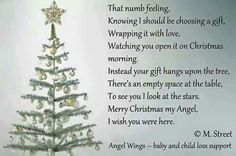 a christmas card with a tree and poem