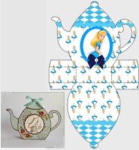 an image of a paper teapot with a princess on it's side and the top half cut out