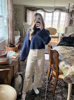 Causal Fancy Outfits, 38 Degree Weather Outfit, Gray Shirt And Jeans Outfit, Spring Cozy Outfits, Coastal Grandmother Aesthetic Outfits Winter, Worship Aesthetic Outfits, Bralette Outfit Winter, Granola Work Outfit, Layered Spring Outfits